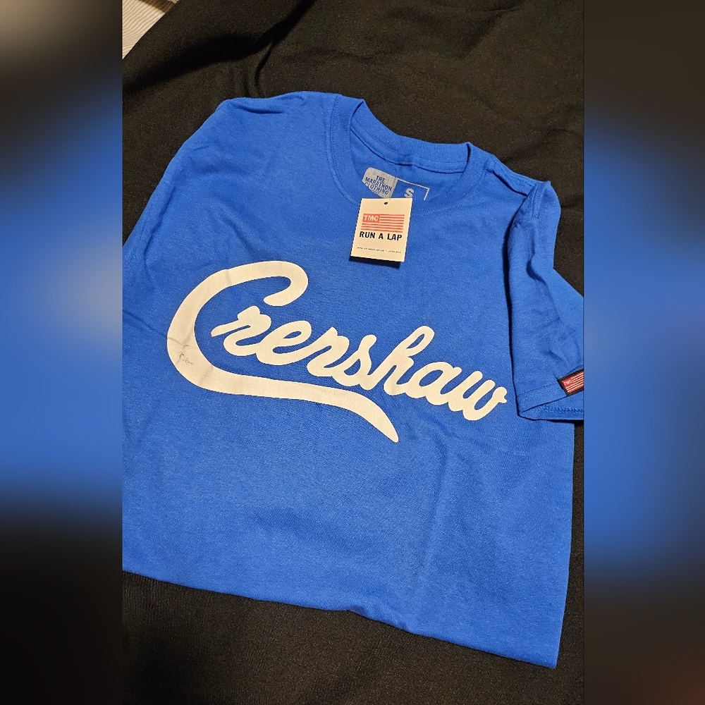 The Marathon Clothing Blue Crenshaw Tee BRAND NEW NWT IN BAG
